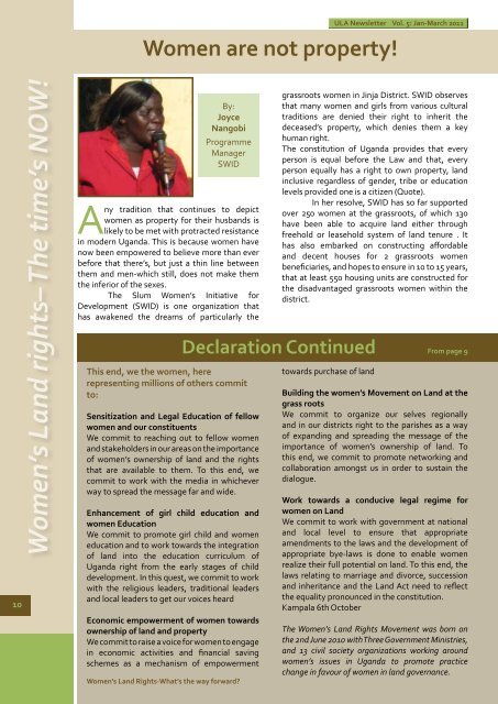 Women's Land Rights-the time is now! - Uganda Land Alliance