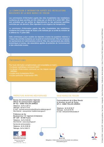La maîtrise de la sécurité dans la base navale de Toulon et ses abords