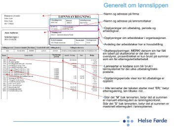 Min Gat - forklaring av lonsslipp - Helse FÃ¸rde