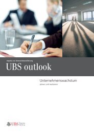 UBS outlook