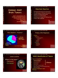 Common Adult Brain Tumors - Radiology - Uniformed Services ...