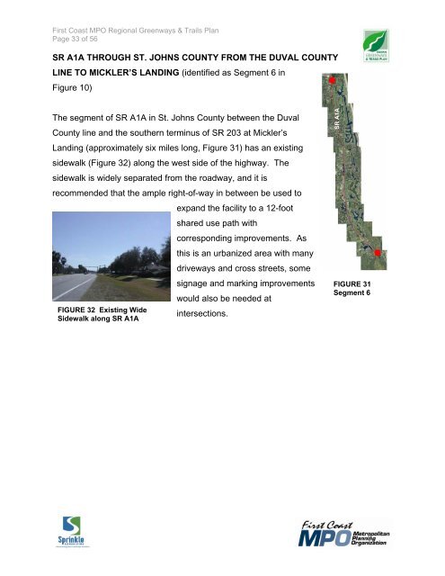 Regional Greenways & Trails Plan - North Florida TPO