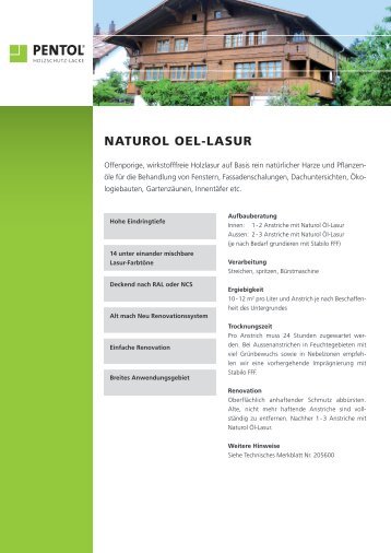 NATUROL OEL-LASUR - Pentol