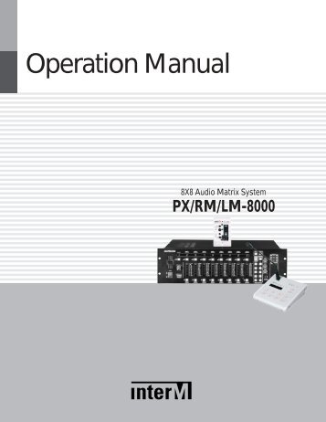 PX-8000 User Manual - Inter-M
