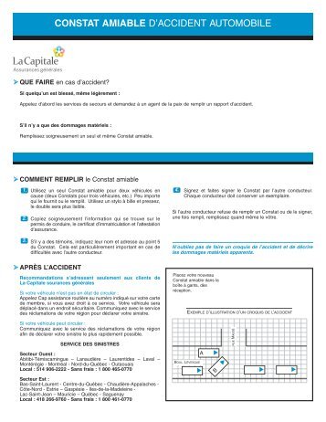 constat amiable d'accident automobile - La Capitale assurances ...