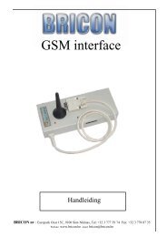 Handleiding GSM melder - Bricon Nederland