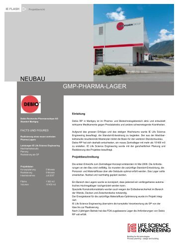 NEUBAU GMP-PHARMA-LAGER - IE Engineering Group AG