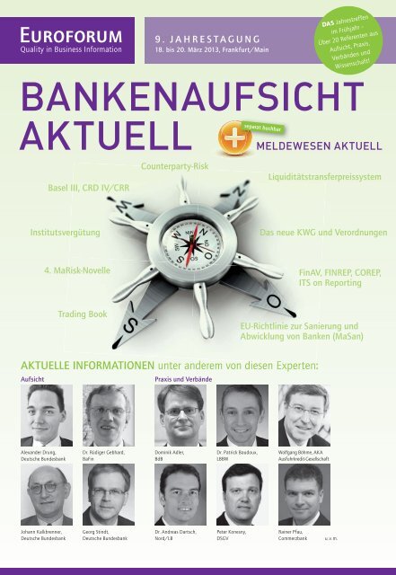 Neue Entwicklungen in der Bankenaufsicht - ib-bank-systems GmbH