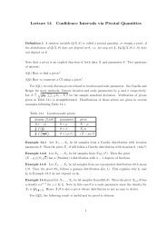 Lecture 14 Confidence Intervals via Pivotal Quantities