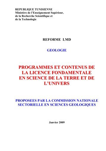 programmes et contenus de la licence fondamentale en science de ...