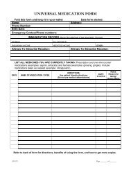 Universal Medication Form - South Carolina Hospital Association