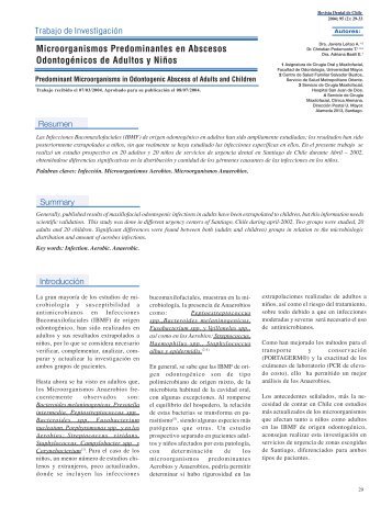 Microorganismos Pred... - Revista Dental de Chile