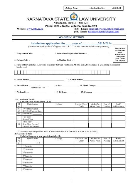 KARNATAKA STATE LAW UNIVERSITY