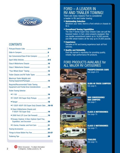 2005 Towing Guide - Ford Fleet - Ford Motor Company