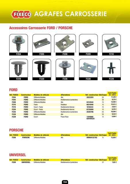 Ace/Connectique/Visserie-Boulonnerie/Rivets ... - Promauto.com