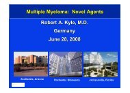 Multiple Myeloma: Novel Agents Robert A. Kyle, M.D. Germany June ...