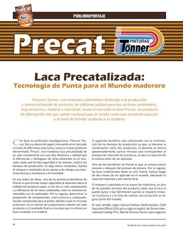 Publirreportaje Laca Precatalizada - Revista El Mueble y La Madera