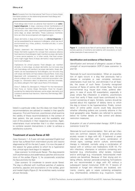 Treatment of canine atopic dermatitis: 2010 clinical practice ...