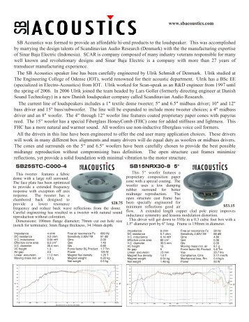 SB Acoustics Catalog.vp - WES Components