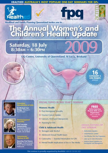 The Annual Women's and Children's Health Update