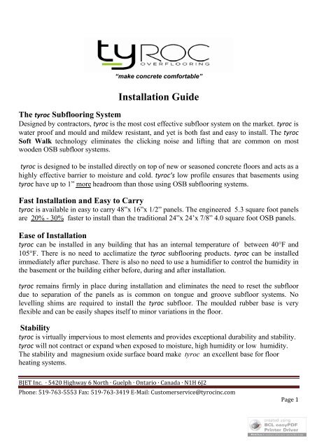Installation Guide Green Depot
