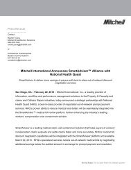 PRESS RELEASE - Mitchell International