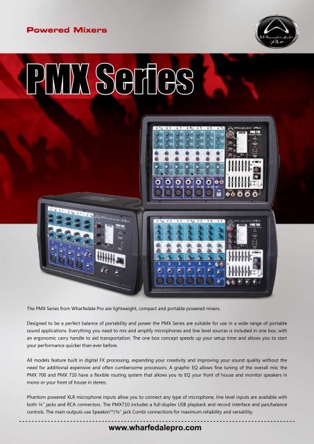 PMX Series Brochure - Wharfedale Pro
