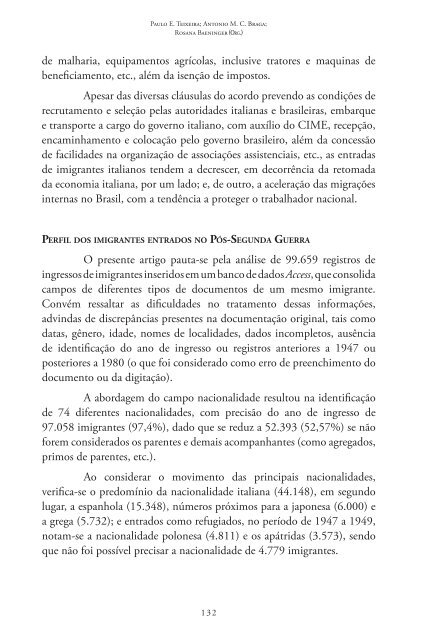 Migrações: Implicações Passadas, Presentes E - Unesp