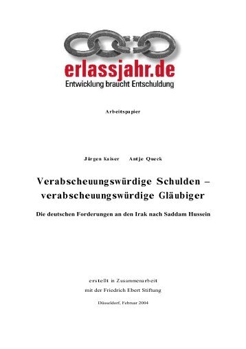 VerabscheuungswÃ¼rdige Schulden ... - Erlassjahr.de