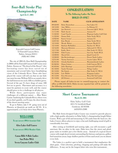 Issue 1 - Arizona Womens Golf Association