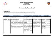 Curriculum Biologie - Konrad-Adenauer-Gymnasium Bonn