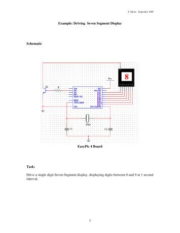 1 Example: Driving Seven Segment Display Schematic Easypic 4 ...