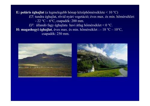 A Föld éghajlati övei Köppen szerint