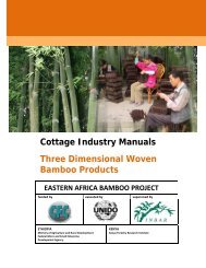 Cottage Industry Manuals - Eastern Africa Bamboo Project