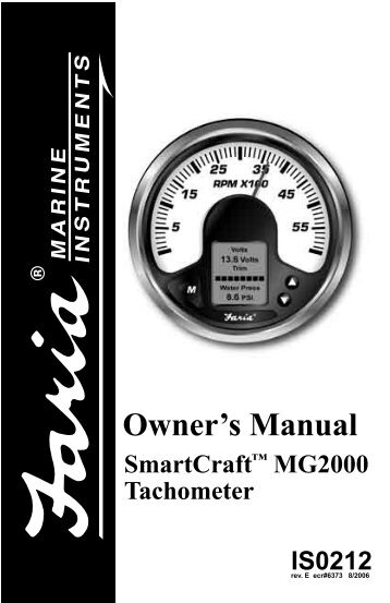 FARIA SPEEDOMETER DEPTH SOUNDER OWNER S MANUAL Pdf