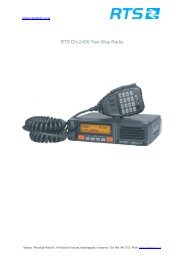 RTS DV-2400 Two Way Radio - Two Way Radios South Africa