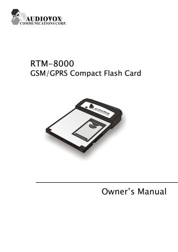 CMCS Tri-Band GSM/GPRS Compact Flash ... - KORE Telematics