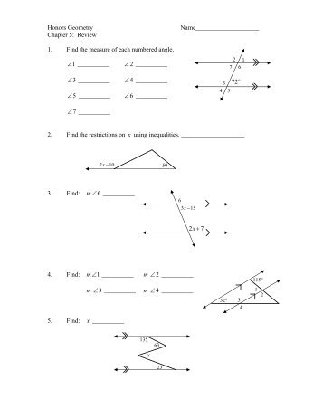 Honors Geometry Name____________________ Chapter 5