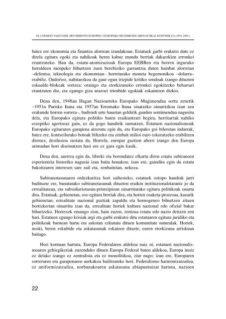 El Consejo Vasco del Movimiento Europeo (1951-2001) - Eurobask