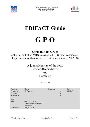 EDIFACT Guide - DAKOSY Datenkommunikationssystem AG