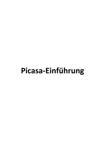 Picasa-EinfÃ¼hrung - netsch.bplaced.net