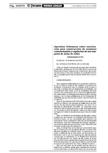 ORDENANZA 078-2004.pdf - Municipalidad de La Molina