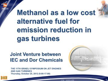 Methanol, as a low cost alternative fuel for emission reduction in gas ...