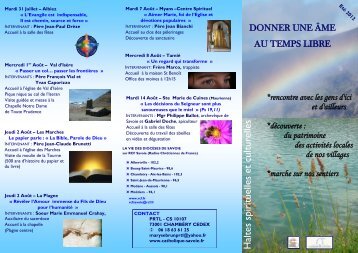 H altes spirituelles et culturelles - St-bernard-les-tamie.fr