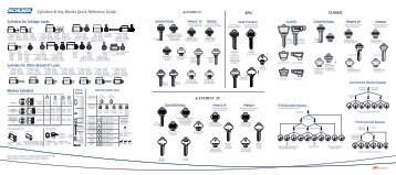 Cylinders & Key Blanks Quick Reference Guide - Security ...