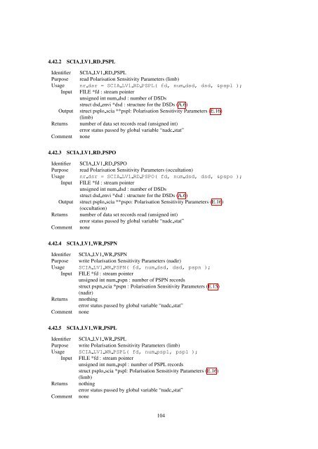 Reference Manual of the nadc-tools API and Libraries - SRON