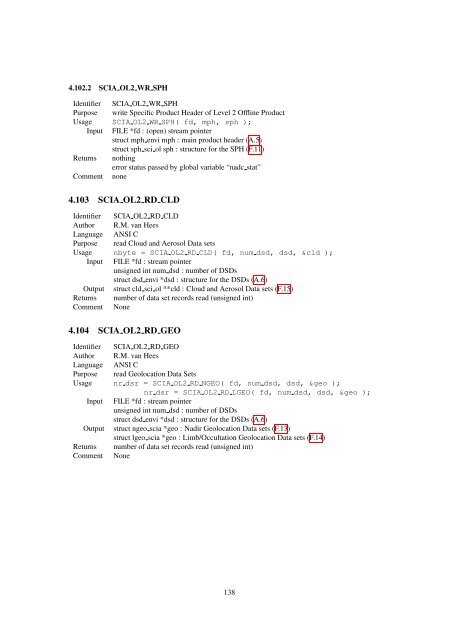 Reference Manual of the nadc-tools API and Libraries - SRON