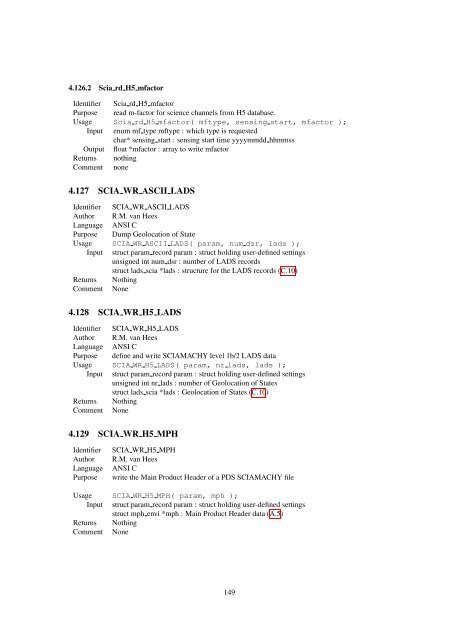 Reference Manual of the nadc-tools API and Libraries - SRON