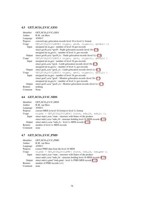 Reference Manual of the nadc-tools API and Libraries - SRON