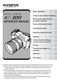Olympus E-300 Advanced Manual